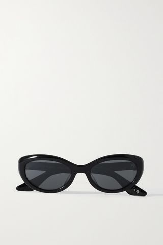 + Khaite 1969 Oval-Frame Acetate Sunglasses