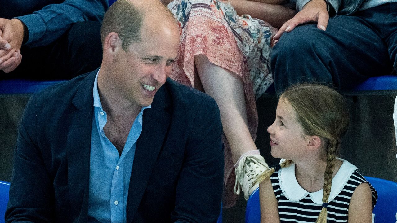 Prince William and Princess Charlotte at the Commonwealth Games in 2022