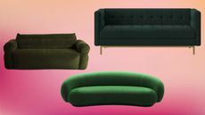 dark green sofa header