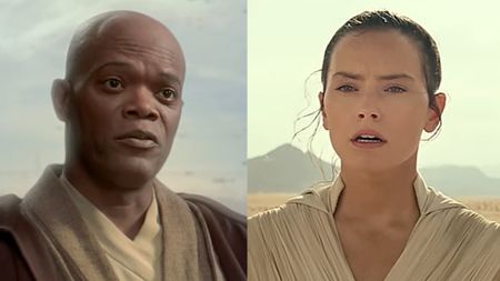 Samuel L. Jackson's first appearance as Mace Windu, Daisy Ridley's last appearance as Rey 'Skywalker.'