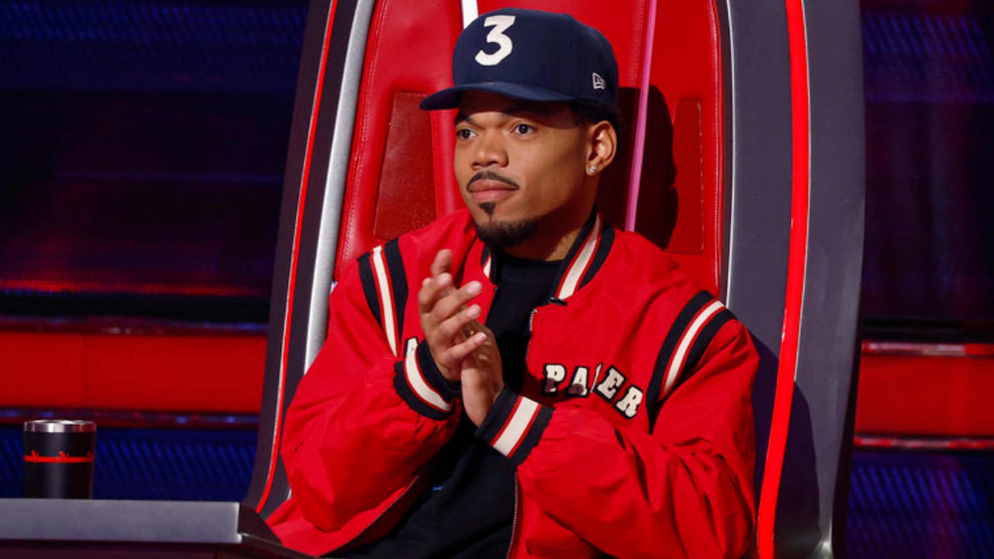 Chance the Rapper is shown on The Voice.