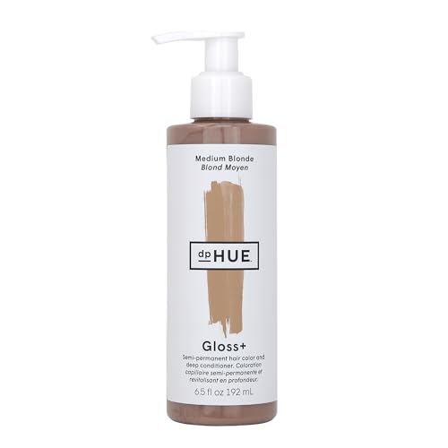 Dphue Gloss+, Medium Blonde - Boosts Fading &amp;amp; Faded Hair Color - 8-12 Applications Per Bottle - Lasts Up to 8 Washes