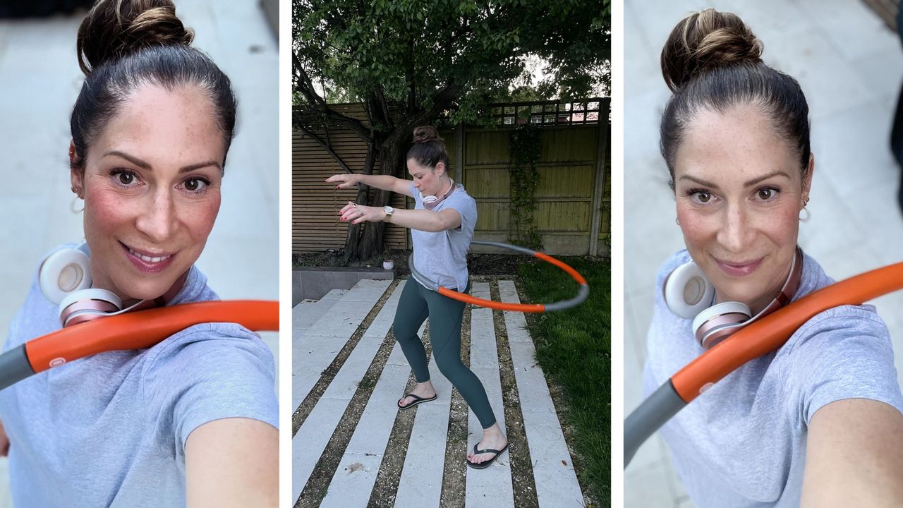 Anna Barrter during her weighted hula hoop every day challenge