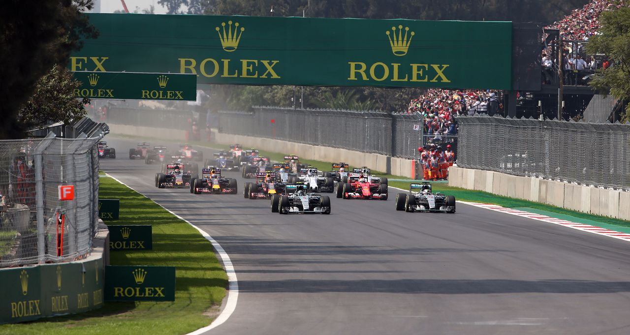 The starting grid of the Mexico Grand Prix