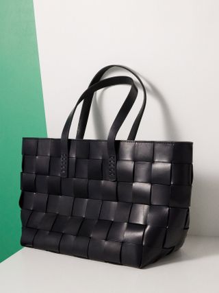 Japan Woven-Leather Tote Bag