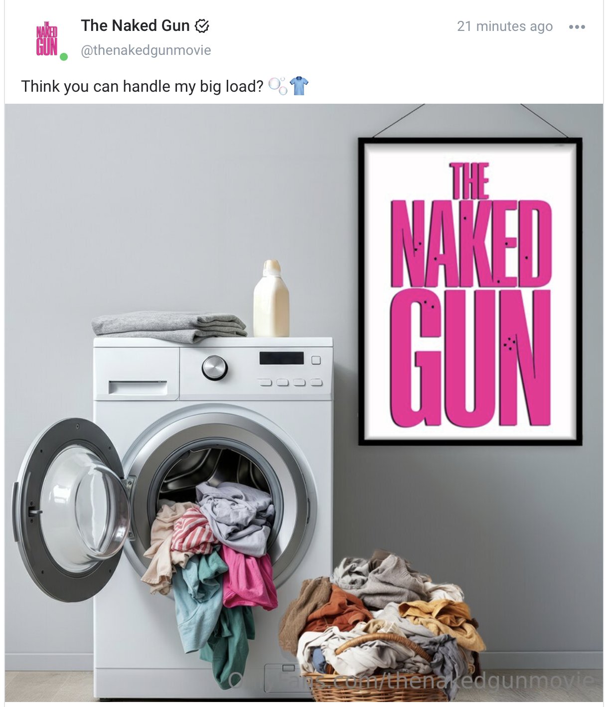 The Naked Gun OnlyFans promo