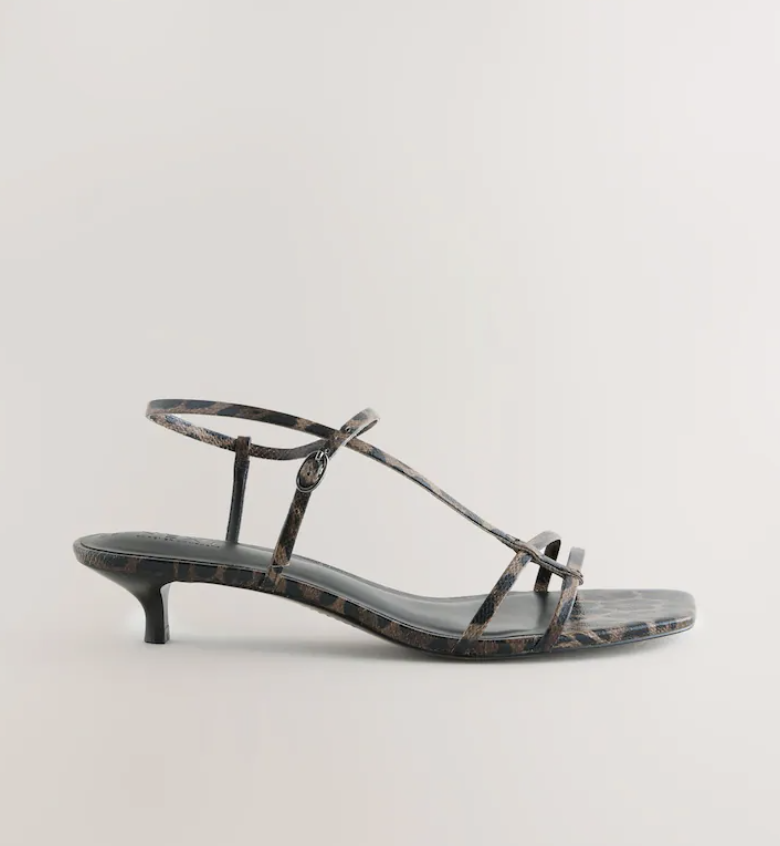 Next, Leopard Strappy Sandals