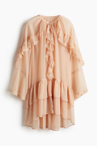 Flounced Chiffon Dress