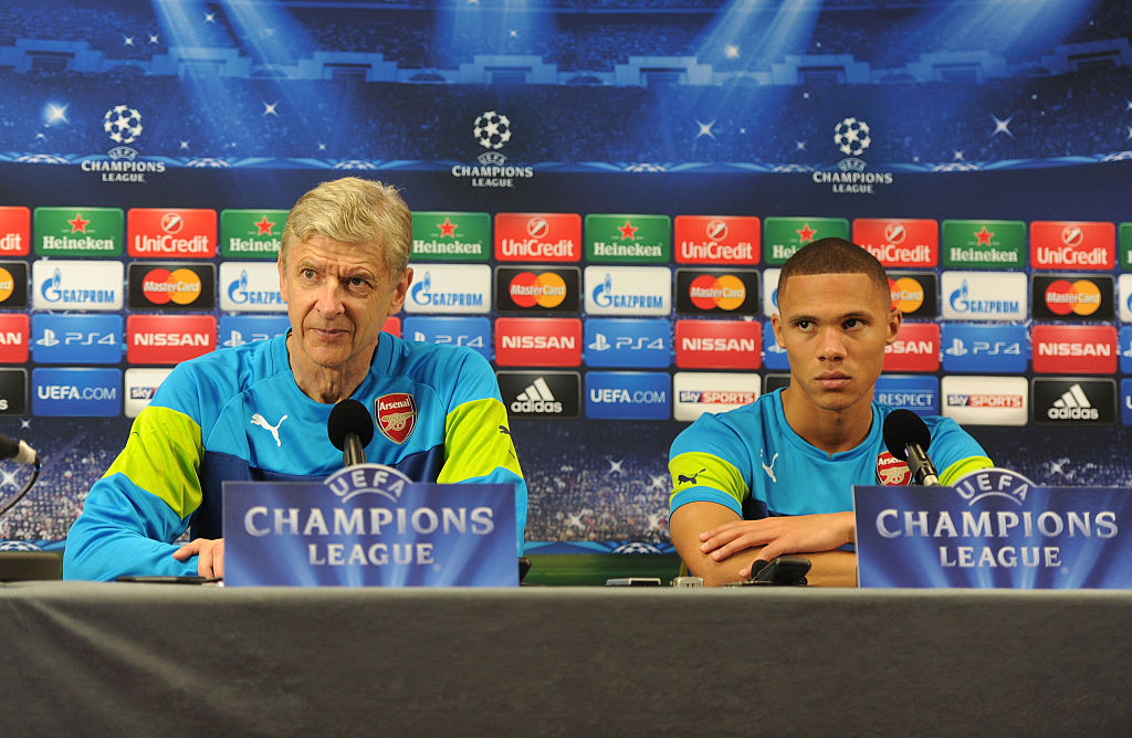 Kieran Gibbs and Arsene Wenger