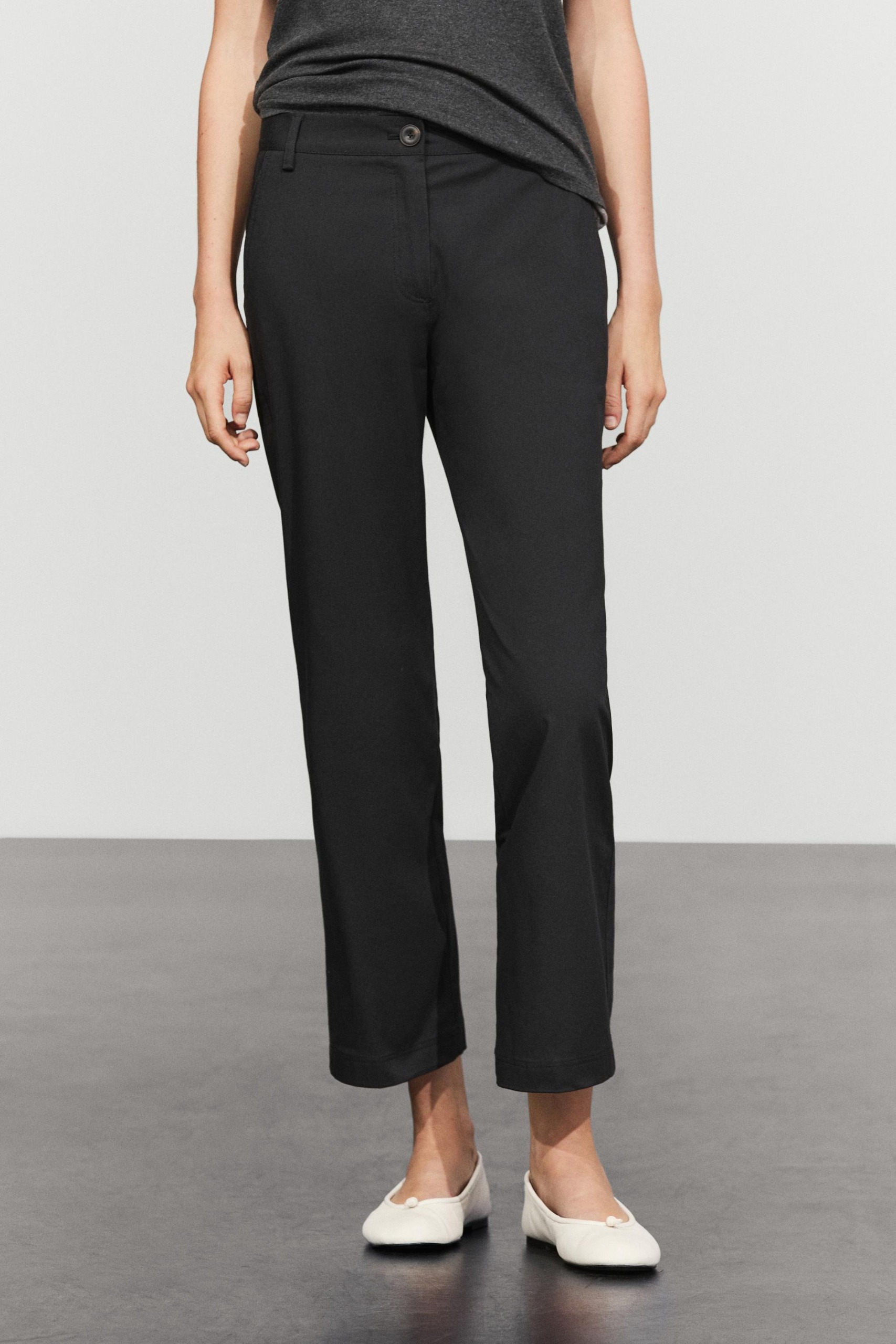 Massimo Dutti, Cotton Blend Kick Flare Pants