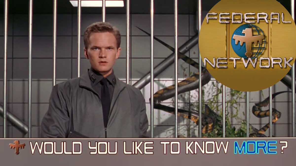 The propaganda from Starship Troopers