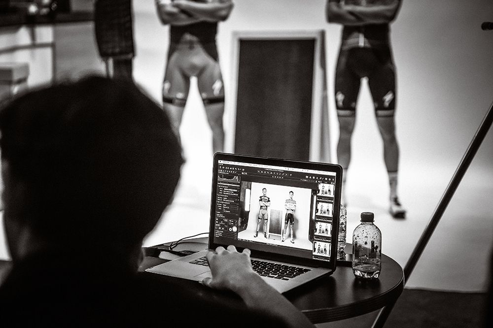 Checking out the photos