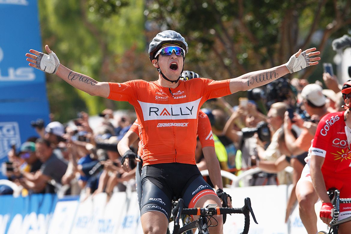 Evan Huffman enjoying his biggest stage win to date