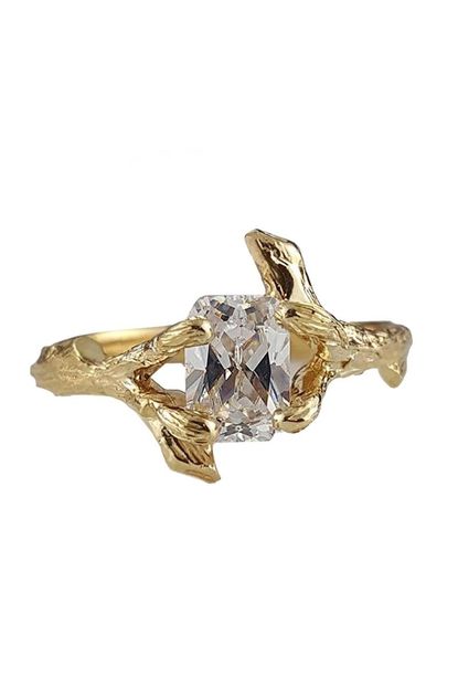 DawnVertreesJewelry Moissanite Diamond Branch Engagement Ring