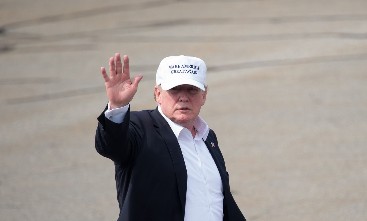 President Trump outside Air Force One