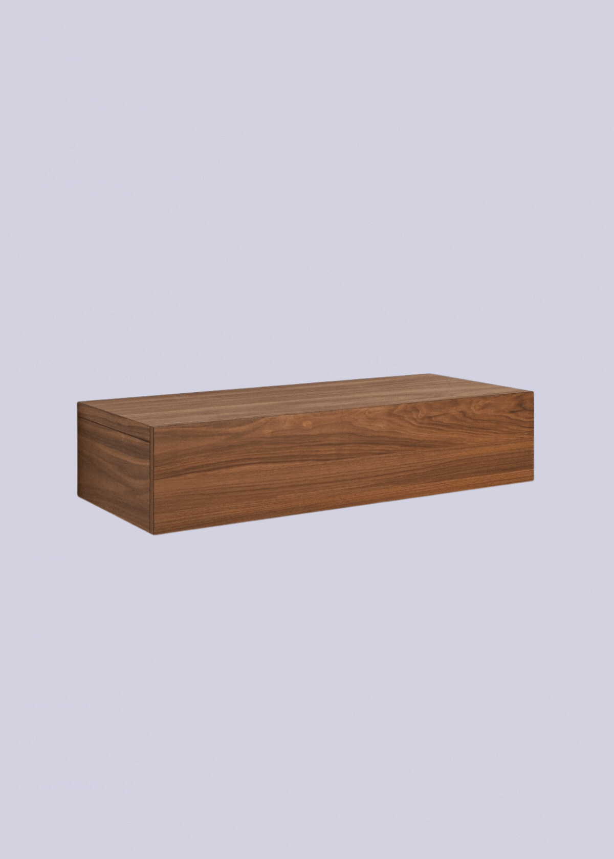 Vesper Solid Walnut 1-Drawer Floating Bedside Table