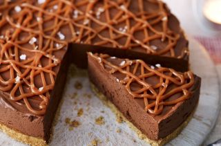 Salted caramel chocolate torte