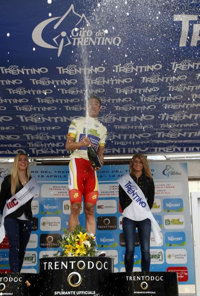 Gang Xu sends it skyward after picking up most aggressive on Stage 1 at Giro del Trentino