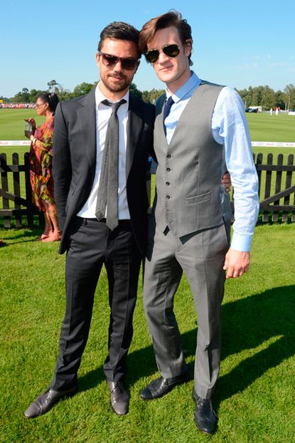 Dominic Cooper and Matt Smith at the Audi Polo International 2012 in Windsor