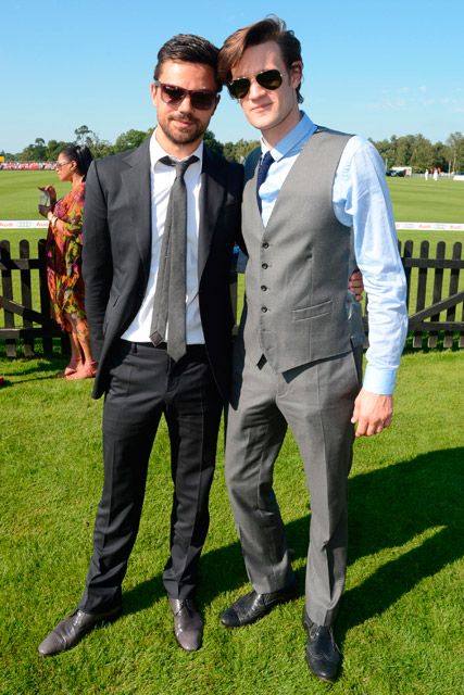 Dominic Cooper and Matt Smith at the Audi Polo International 2012 in Windsor