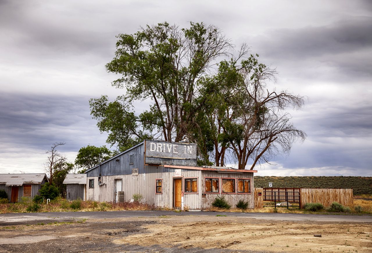 An abandoned building.