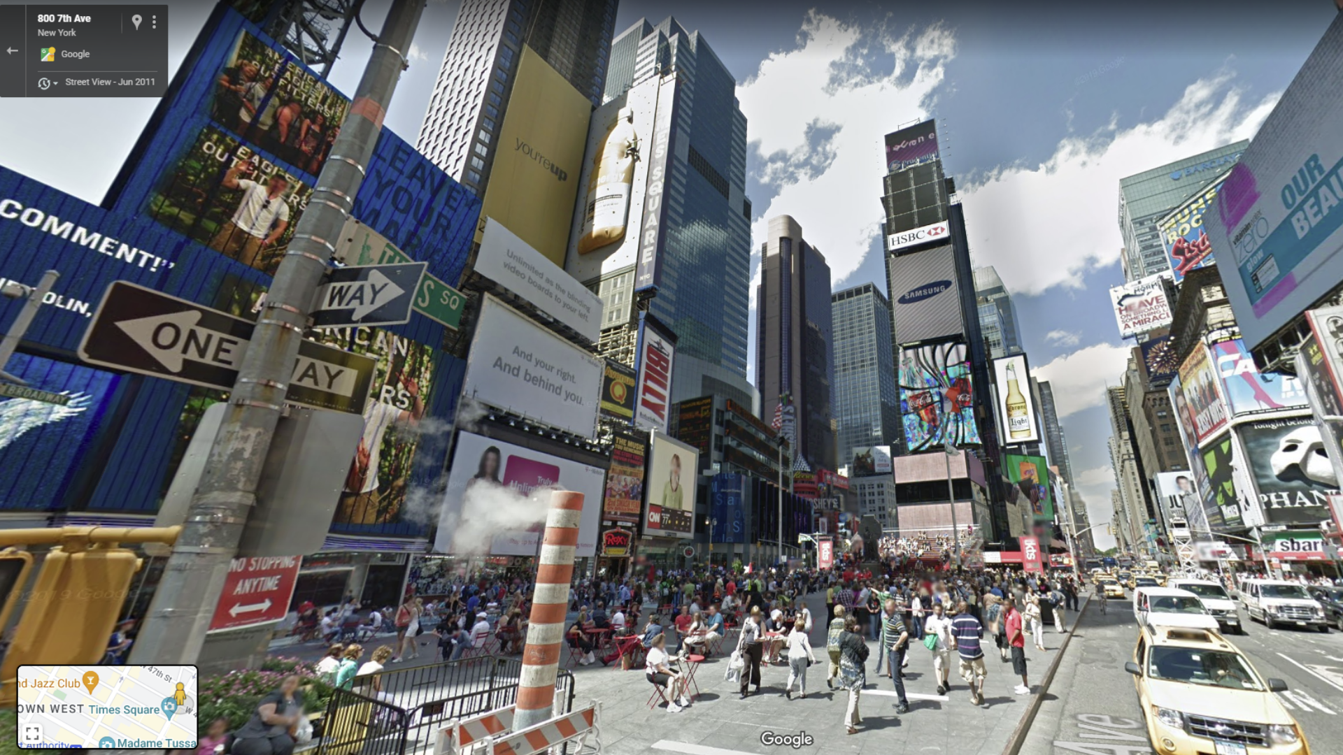 Times Square on Google Maps