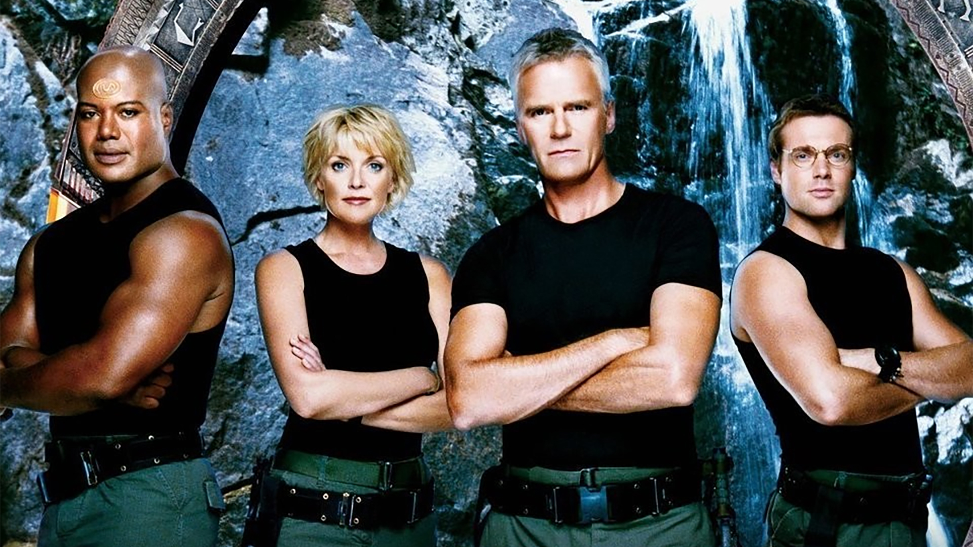 Promo image of the cast of Stargate SG-1
