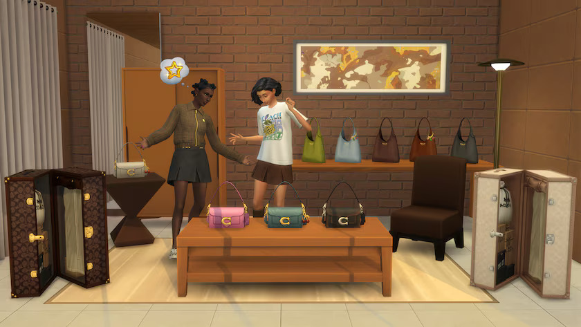 The new Coach items in The Sims 4.