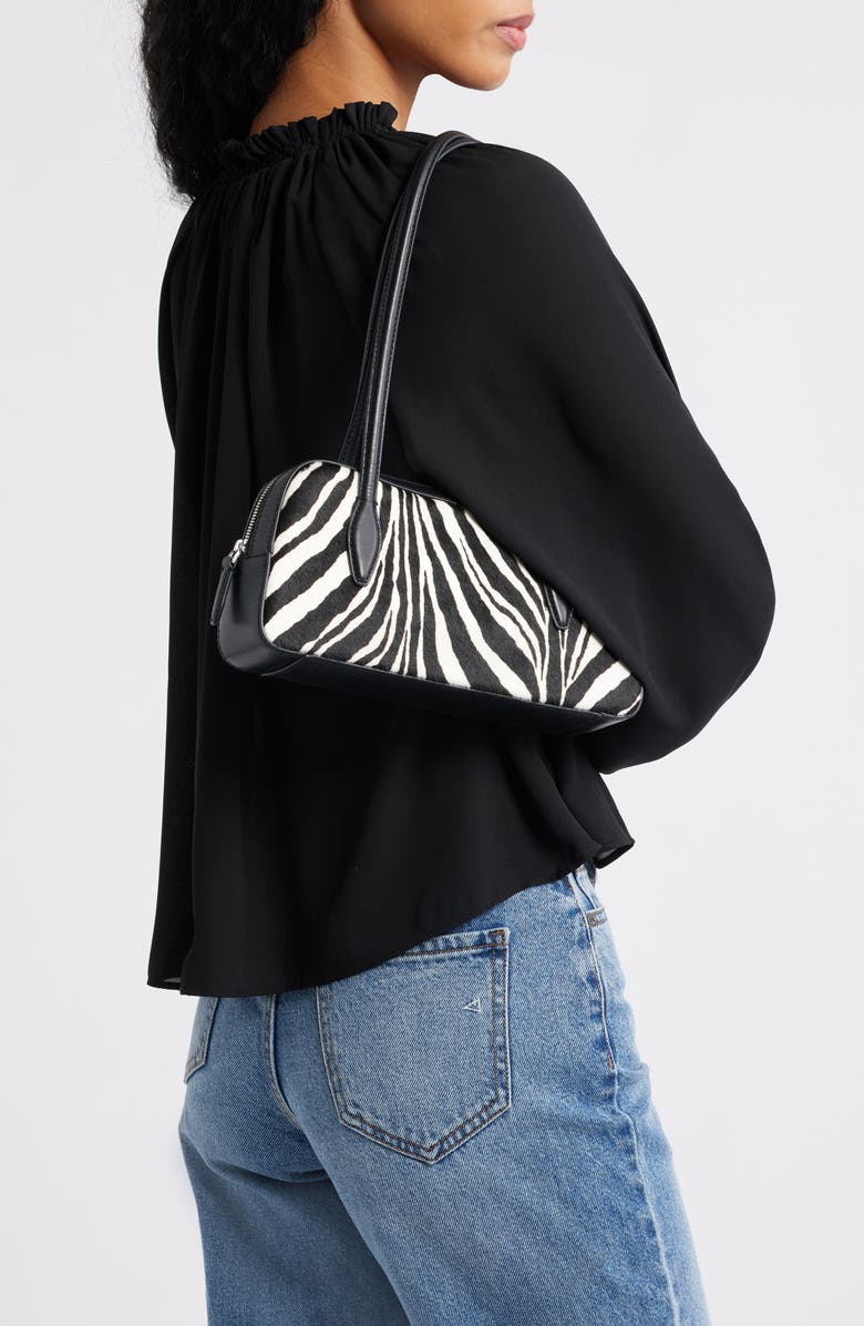The Mini Top Zip Genuine Calf Hair Shoulder Bag