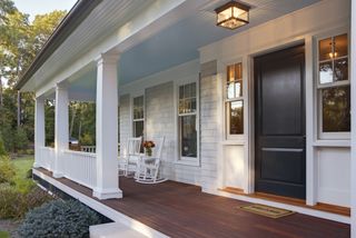 Front porch with light