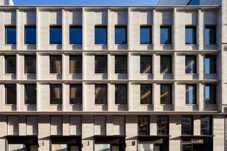 the parcels building exterior close up of facade grid