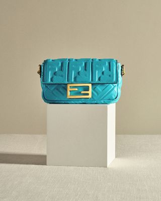 The Fendi Baguette in turquoise blue