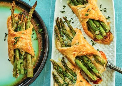 Asparagus and brie tart