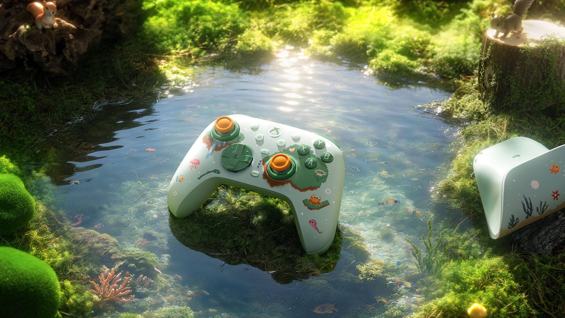 Image of the Mossy Lagoon 8BitDo Ultimate 3 Controller.