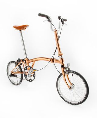 ﻿Limited edition, copper plated ’Brompton’ bike