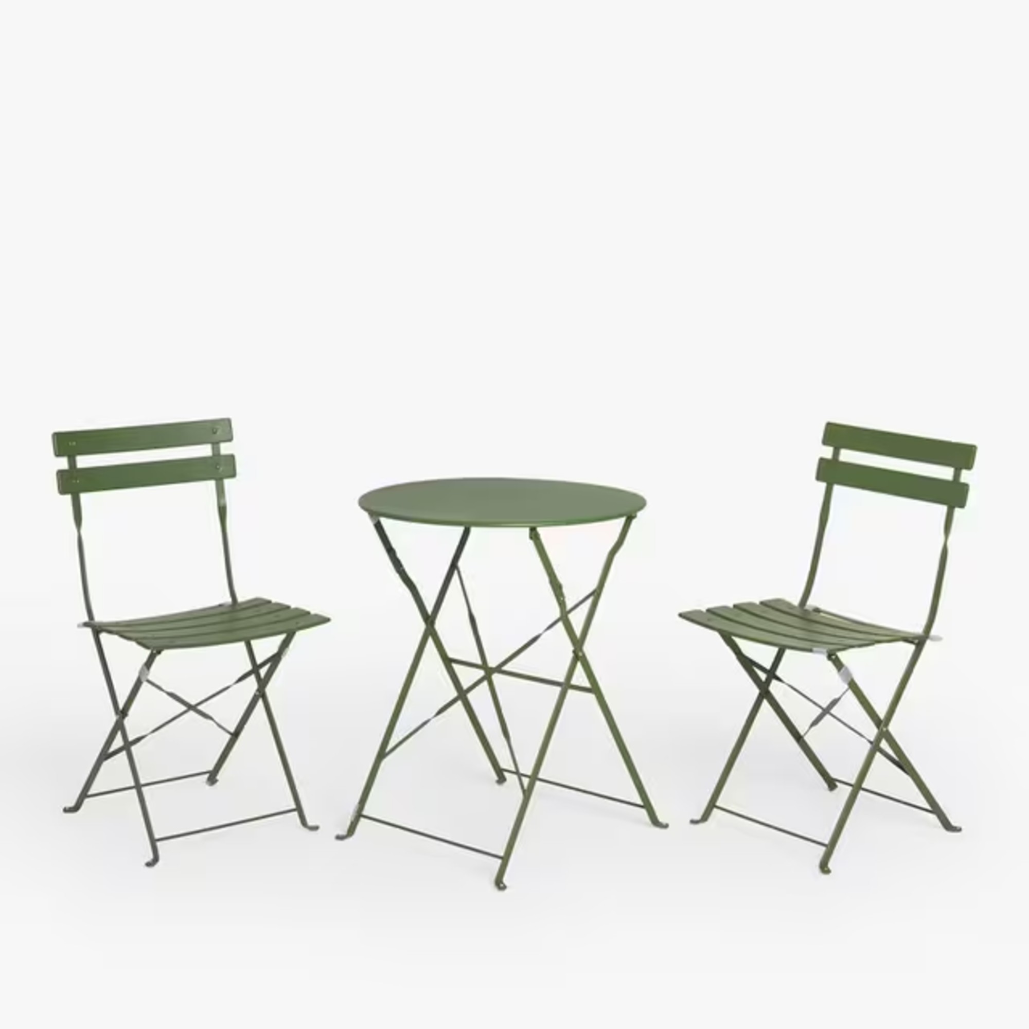 John Lewis Anyday Camden 2-Seater Garden Bistro Table & Chairs Set, Green