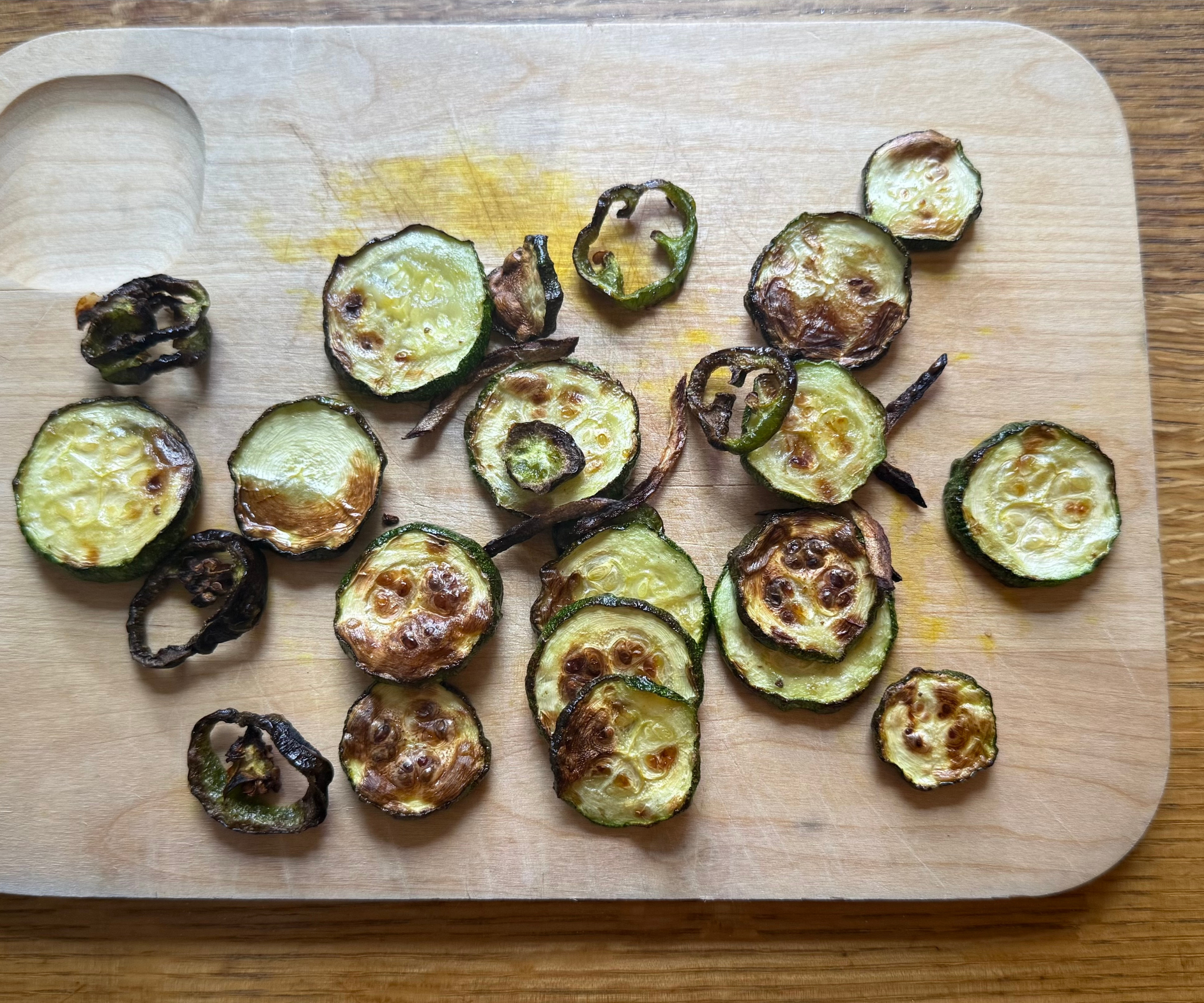 Zucchini cooked in the Bella FitsAnywhere 4QT Air Fryer