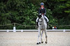 Kitty King riding VENDREDI BIATS in CCI-S 4* Section C during the dressage phase of the Chedington Bicton International Horse Trials held at Bicton Arena near East Budleigh in Devon in the UK on the 30th May 2020