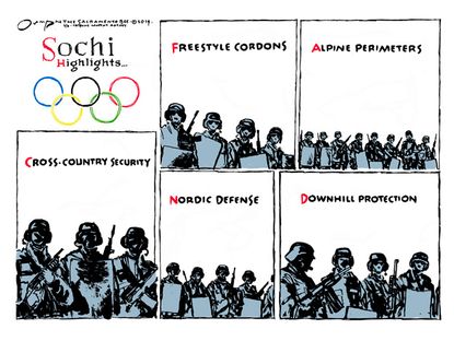 Editorial cartoons Sochi Olympics