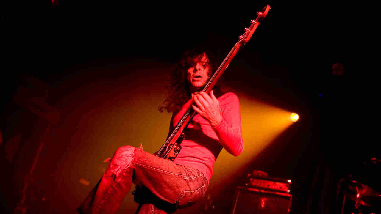Budgie’s Burke Shelley performing live in 2008