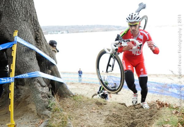Christian Heule comes out of the sand