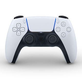 The best PS5 controllers; a photo of the white DualSense controller