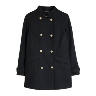 black river island coat with gold buttons