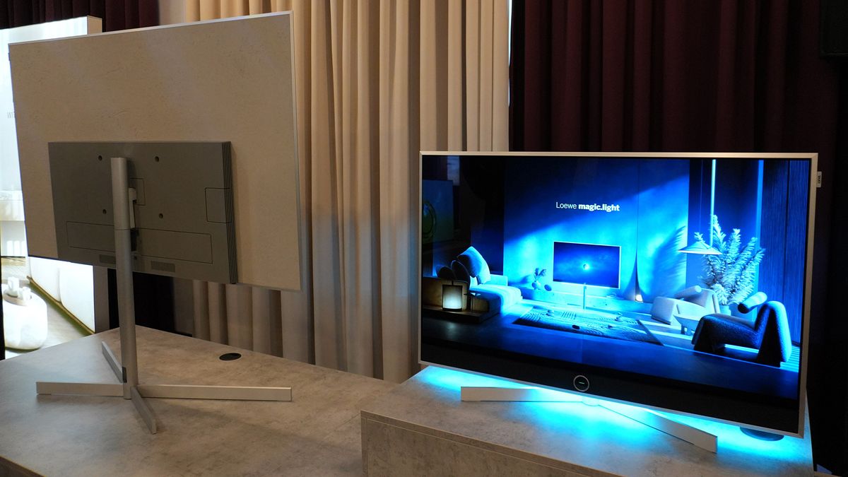 This concrete and metal OLED TV with a next-gen screen is the stylish set we’ve been waiting for