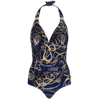 Laguna Foil Halter Swimsuit