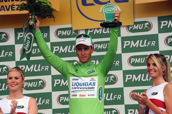 Points classification leader Peter Sagan (Liquigas-Cannondale)