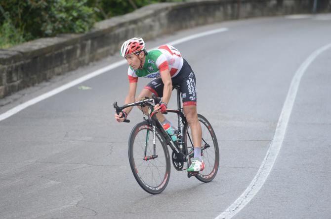 Franco Pellizotti (Androni Giocattoli) was dropped on the final climb