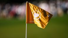 The Presidents Cup flag at Medinah Country Club