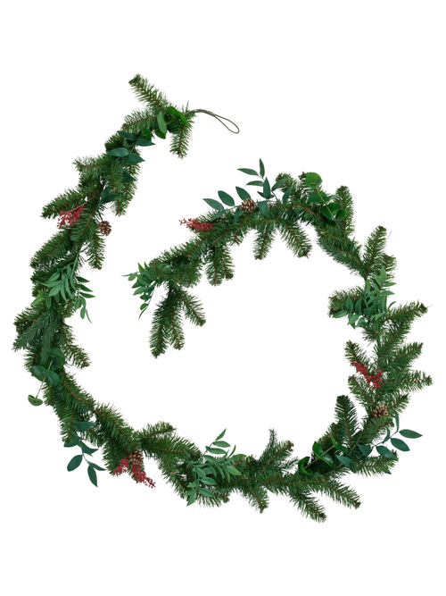 VINTERFINT Artificial Garland - Indoor/outdoor Pine Cone/green 3 &frac14; Yard