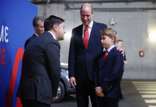 Prince William and Prince George at the Rugby World Cup